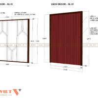 Vách gương lá hẹ kết hợp vách trang trí tiệm vàng 
